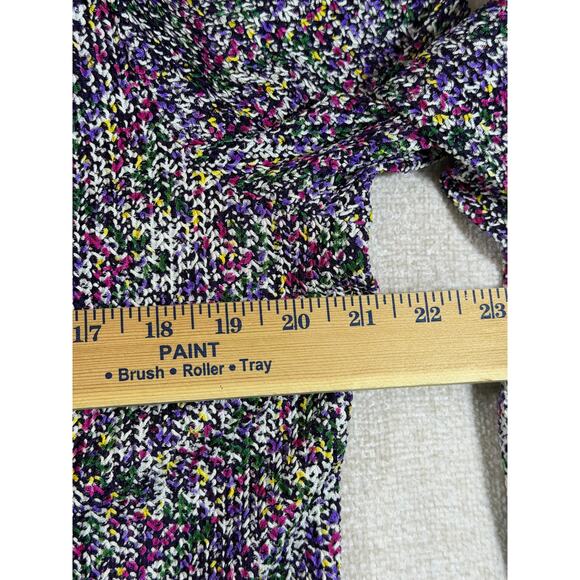 Exclusively Misook Women’s L Multicolor Long Sleeve Button Front Sweater Luxury - Picture 4 of 8